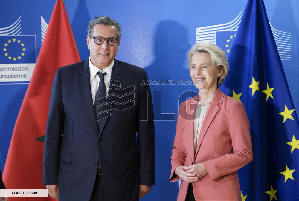 Aziz Akhannouch Meets With Ursula von der Leyen - Brussels