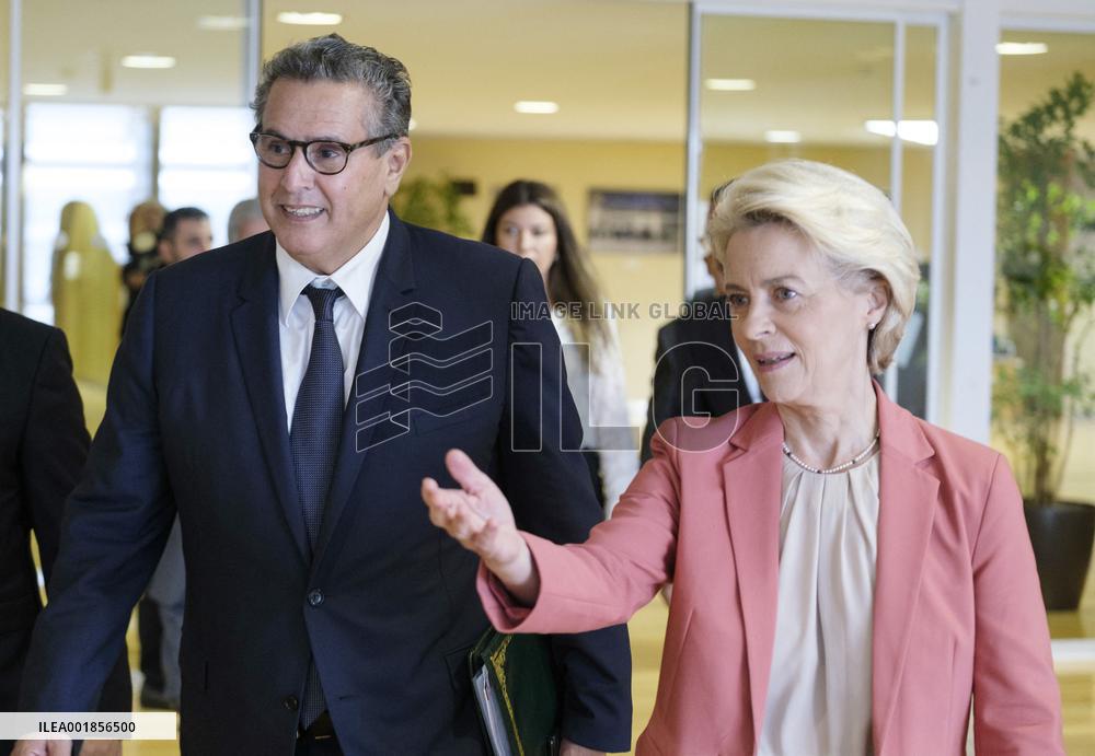 Aziz Akhannouch Meets With Ursula von der Leyen - Brussels
