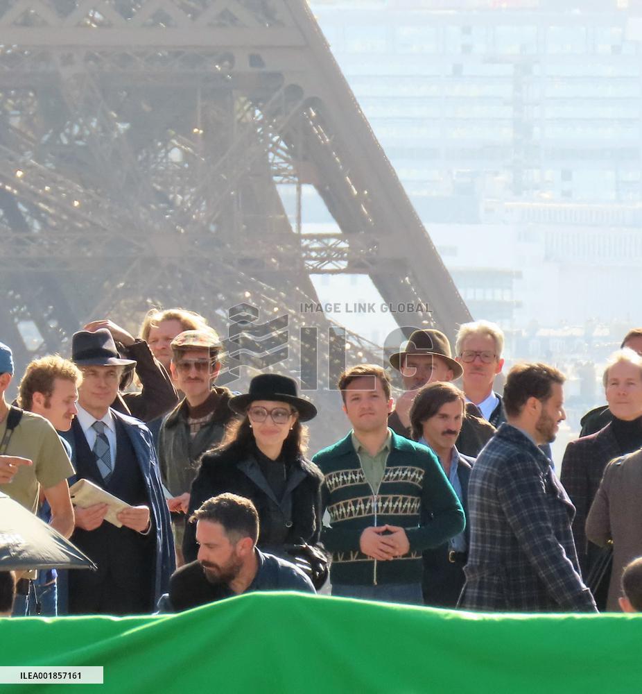Angelina Jolie Filming With Her Assistant Son - Paris
