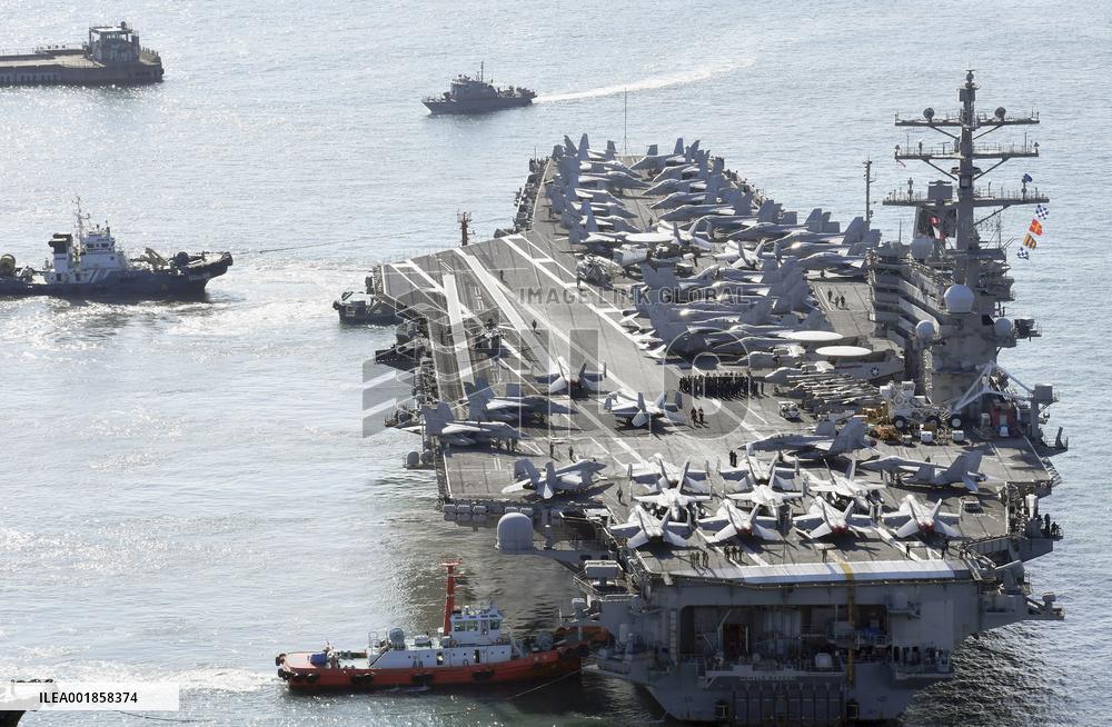 U.S. aircraft carrier arrives in S. Korea