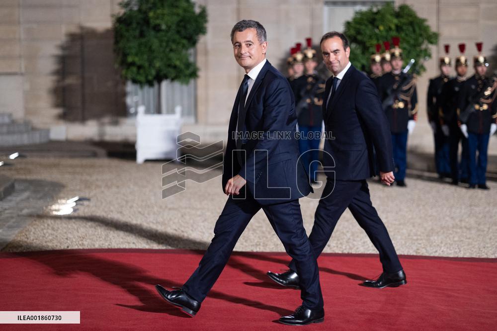 Monglolia President arrives at the Elysee for a State Dinner - Paris