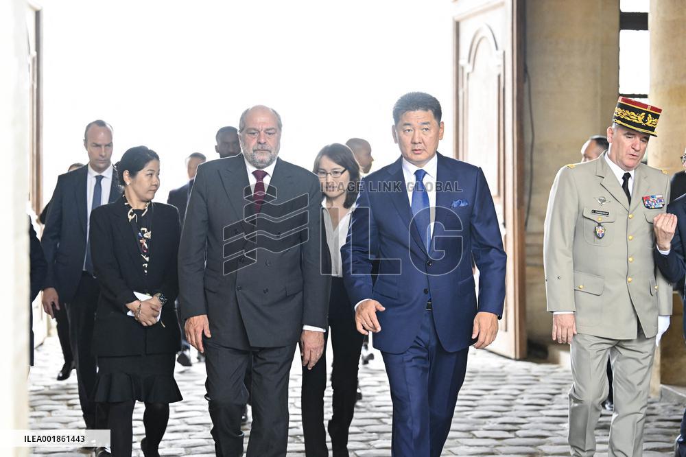 President of Mongolia At The Invalides - Paris