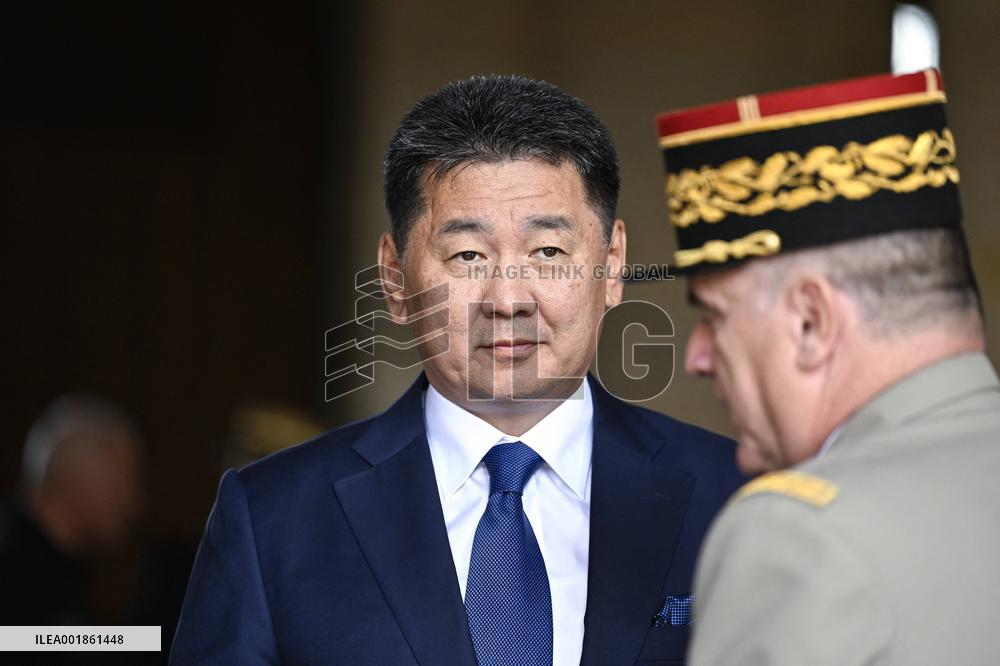 President of Mongolia At The Invalides - Paris