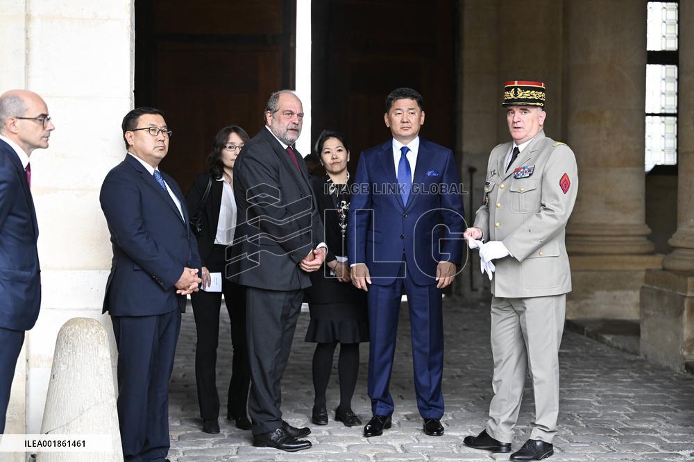 President of Mongolia At The Invalides - Paris