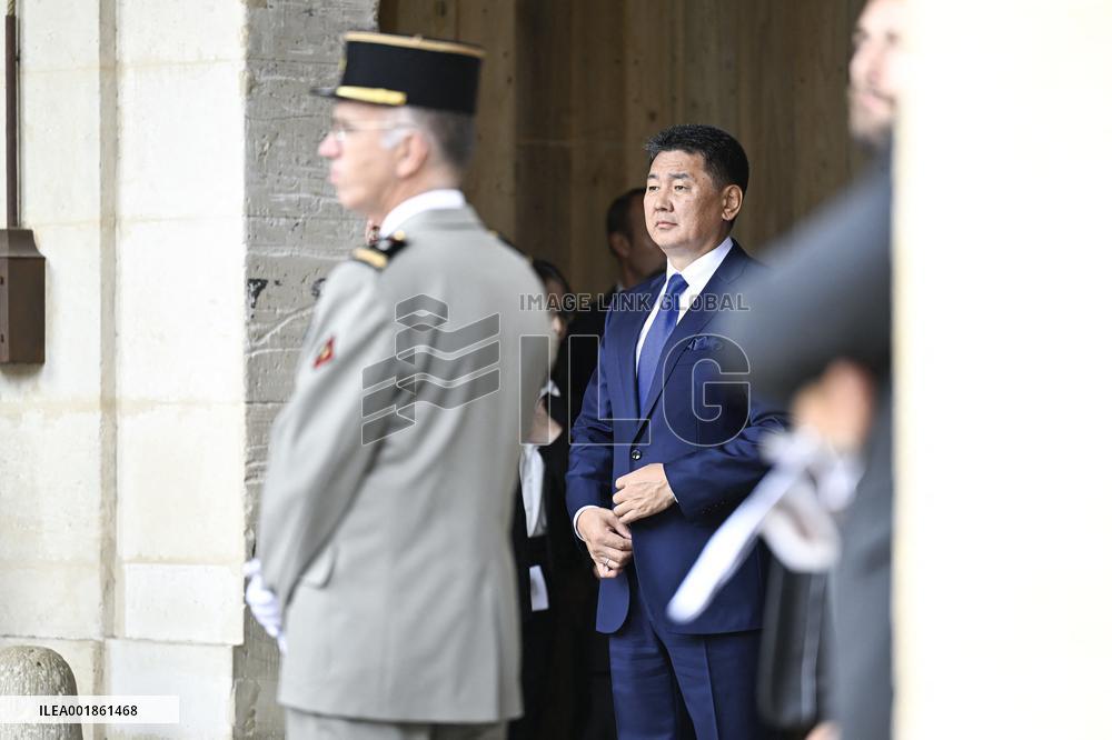 President of Mongolia At The Invalides - Paris