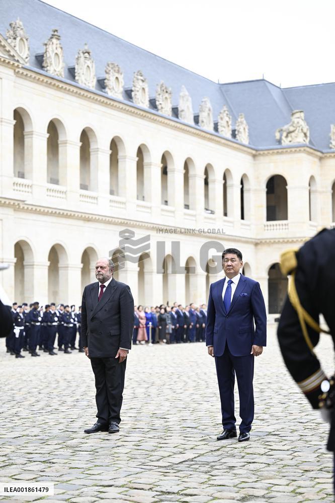 President of Mongolia At The Invalides - Paris
