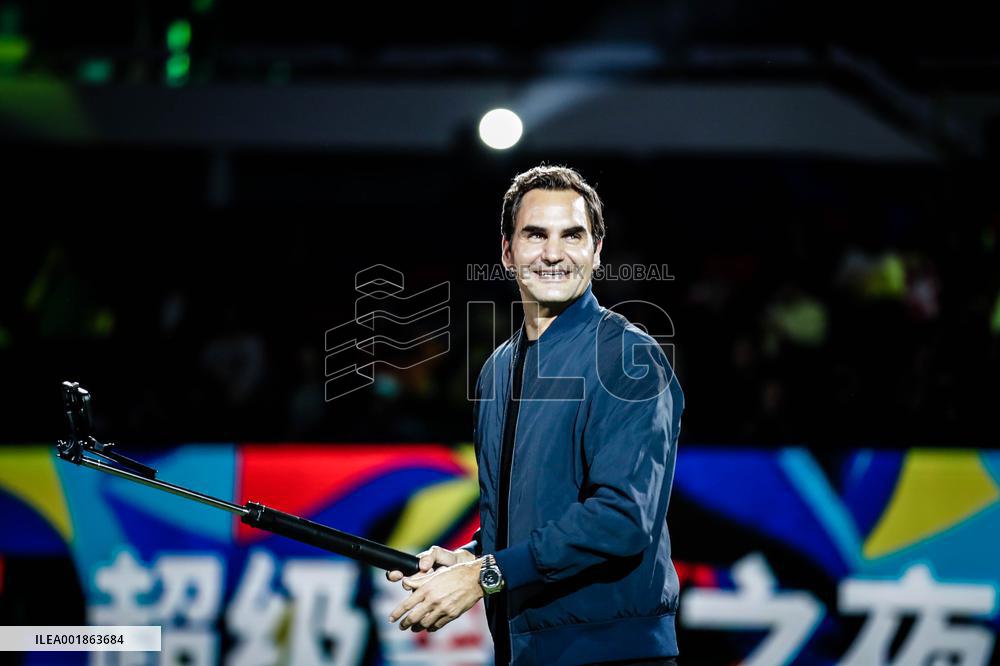 Roger Federer Attends The Federer Super Best Friends Night at the ATP1000 Shanghai Masters