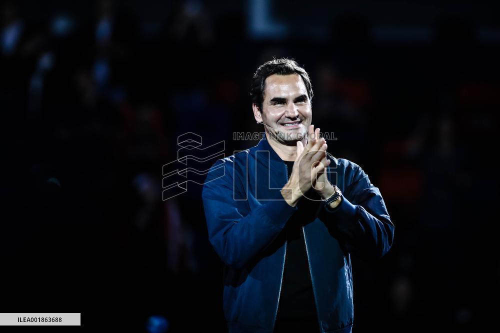 Roger Federer Attends The Federer Super Best Friends Night at the ATP1000 Shanghai Masters