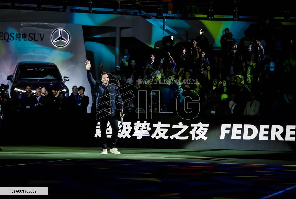 Roger Federer Attends The Federer Super Best Friends Night at the ATP1000 Shanghai Masters