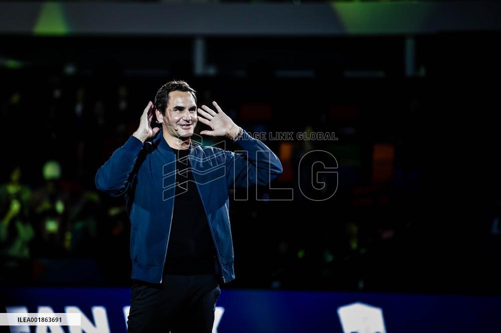 Roger Federer Attends The Federer Super Best Friends Night at the ATP1000 Shanghai Masters