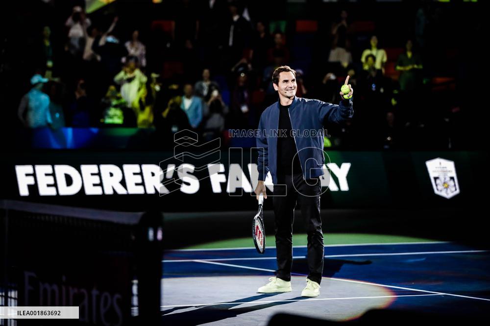 Roger Federer Attends The Federer Super Best Friends Night at the ATP1000 Shanghai Masters