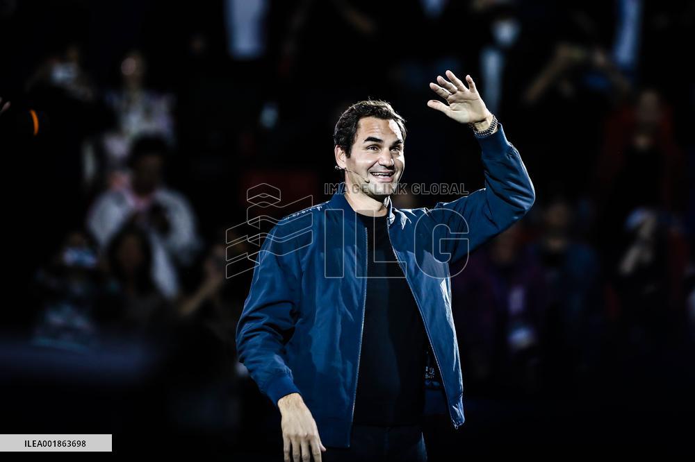 Roger Federer Attends The Federer Super Best Friends Night at the ATP1000 Shanghai Masters