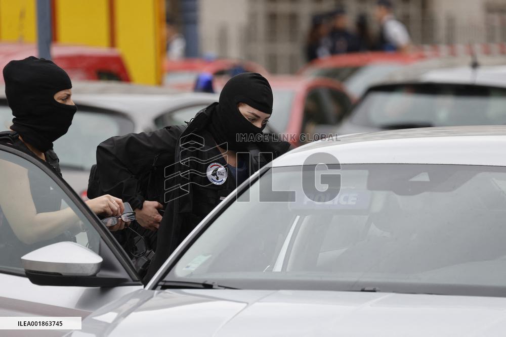 President Macron Goes To Arras After The Attack In A High School