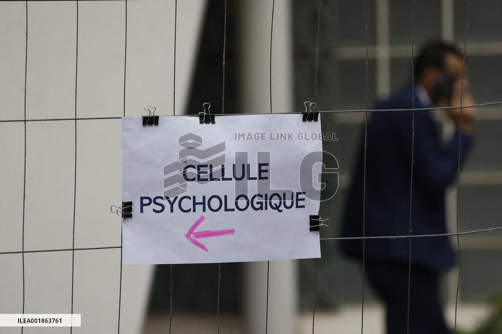 President Macron Goes To Arras After The Attack In A High School