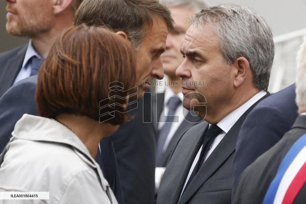 President Macron Goes To Arras After The Attack In A High School
