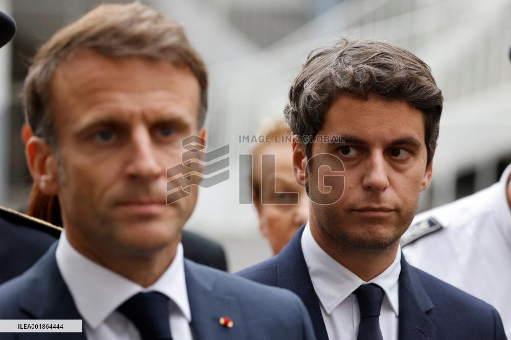 President Macron Goes To Arras After The Attack In A High School