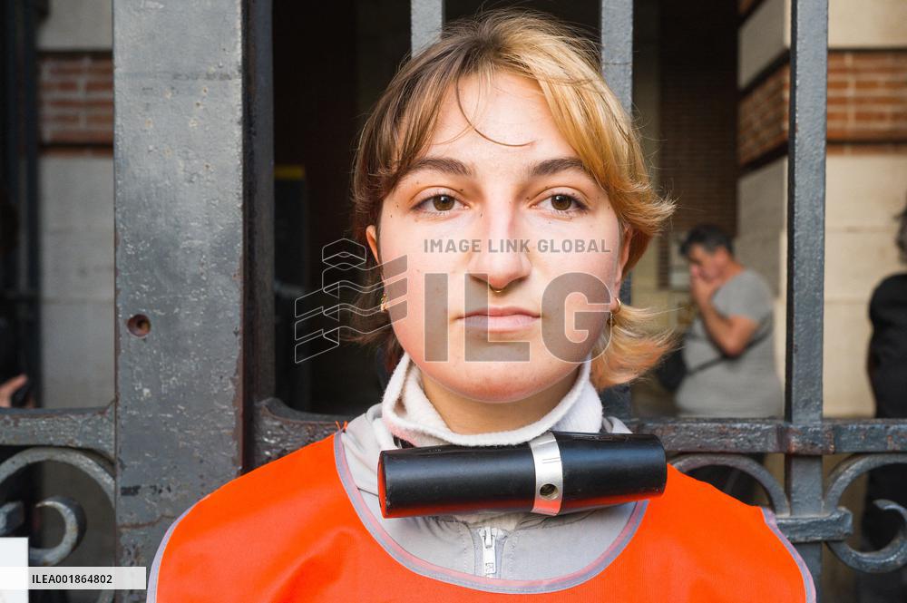 Latest Renovation Action In Front Of The Town Hall Of Toulouse