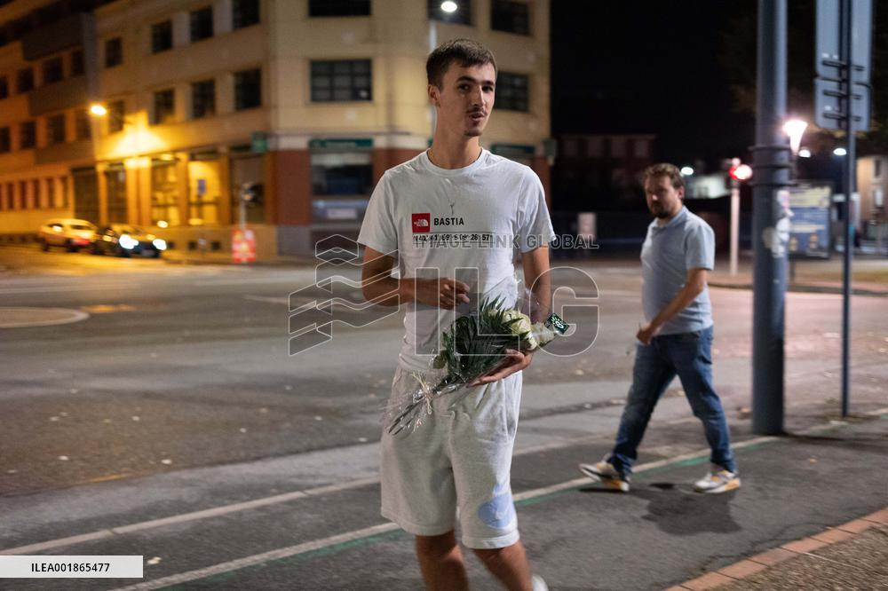 Gambetta high school after a teacher was killed - Arras