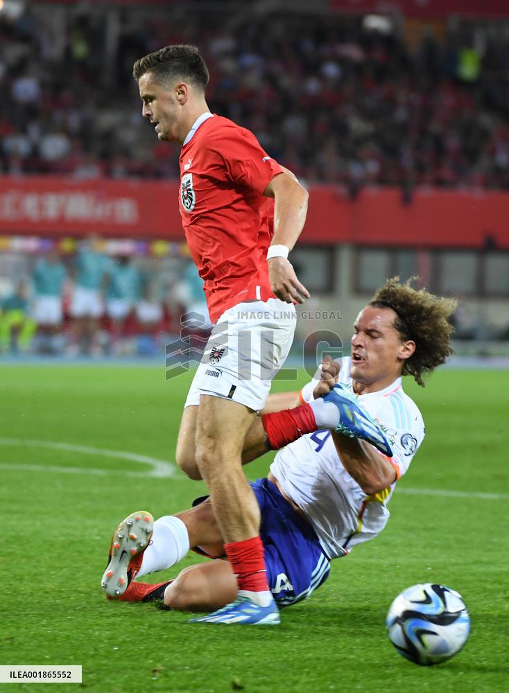 (SP)AUSTRIA-VIENNA-FOOTBALL-EURO 2024-QUALIFIERS-AUSTRIA VS BELGIUM