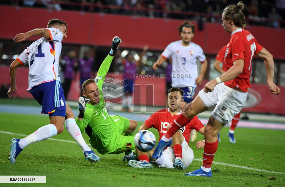 (SP)AUSTRIA-VIENNA-FOOTBALL-EURO 2024-QUALIFIERS-AUSTRIA VS BELGIUM