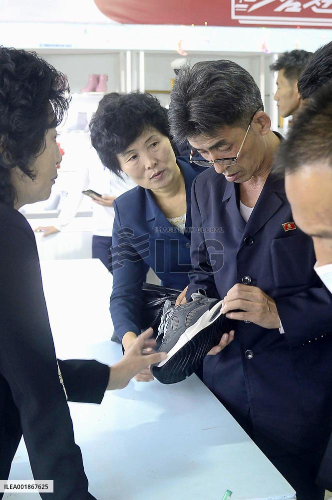 Footwear exhibition in Pyongyang