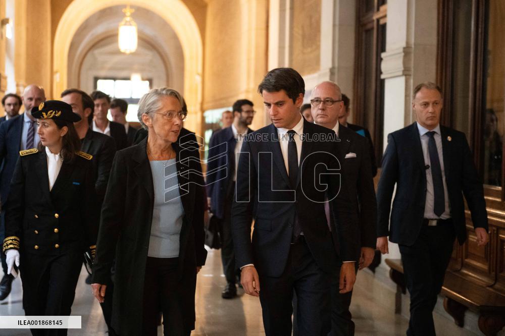 Elisabeth Borne Attends Samuel Paty Prize Ceremony At La Sorbonne - Paris
