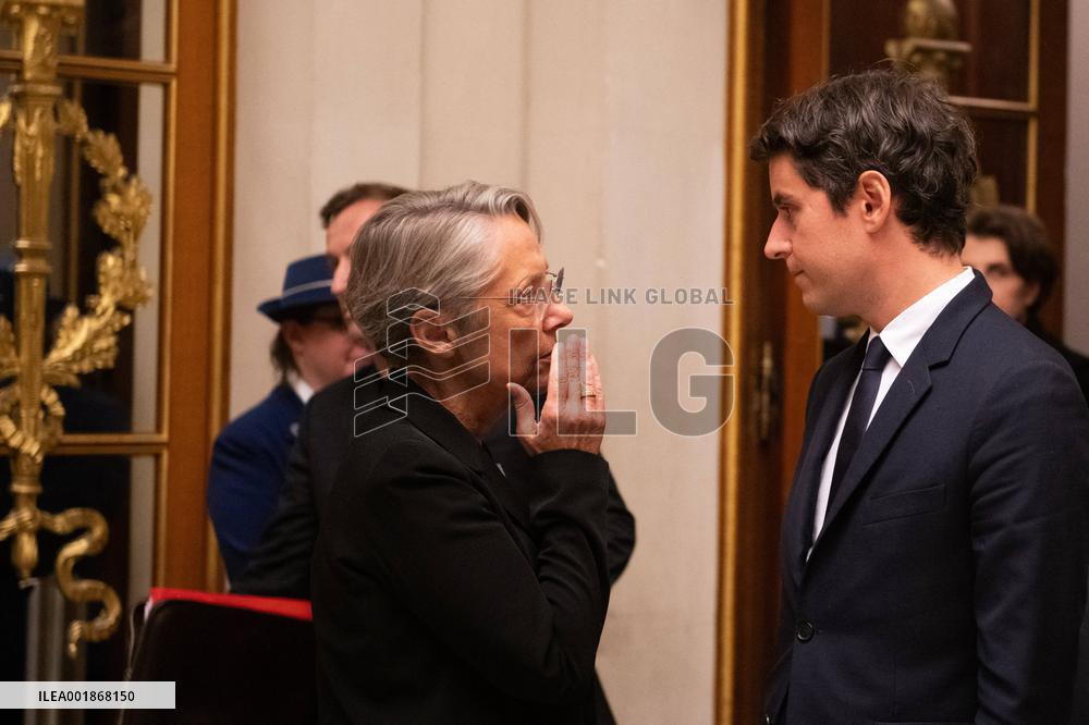 Elisabeth Borne Attends Samuel Paty Prize Ceremony At La Sorbonne - Paris