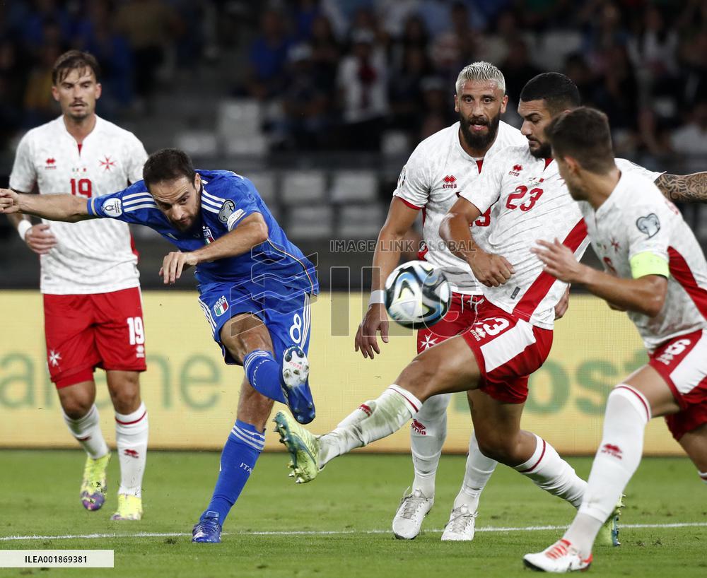 (SP)ITALY-BARI-FOOTBALL-EURO 2024-QUALIFIERS-ITALY VS MALTA