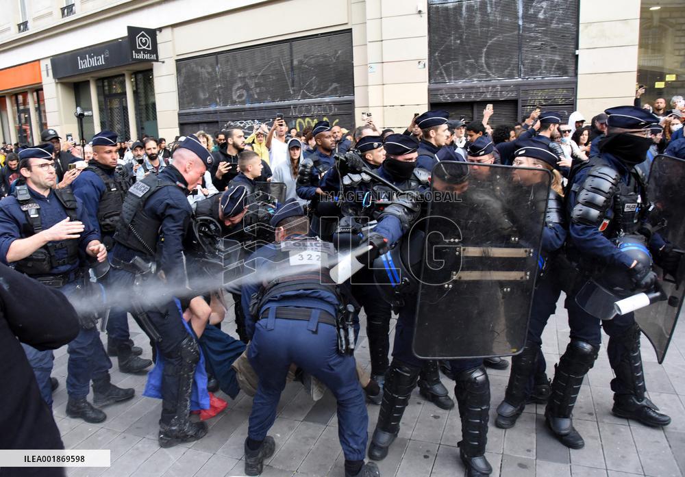 Unauthorized Pro-Palestinian Protest - Paris