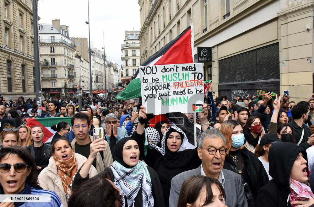 Unauthorized Pro-Palestinian Protest - Paris