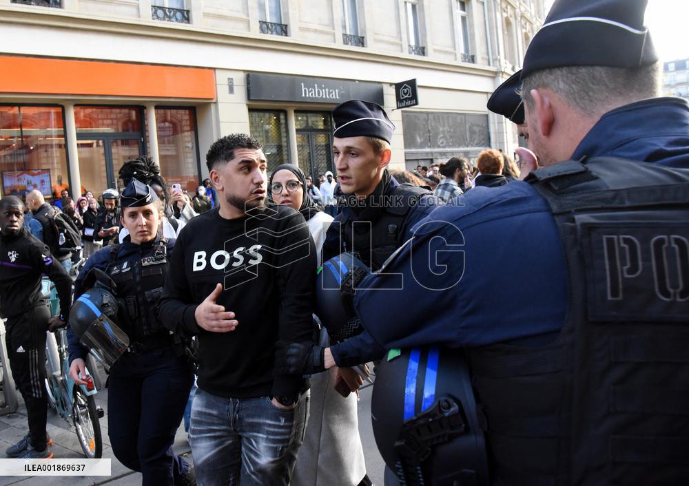 Unauthorized Pro-Palestinian Protest - Paris