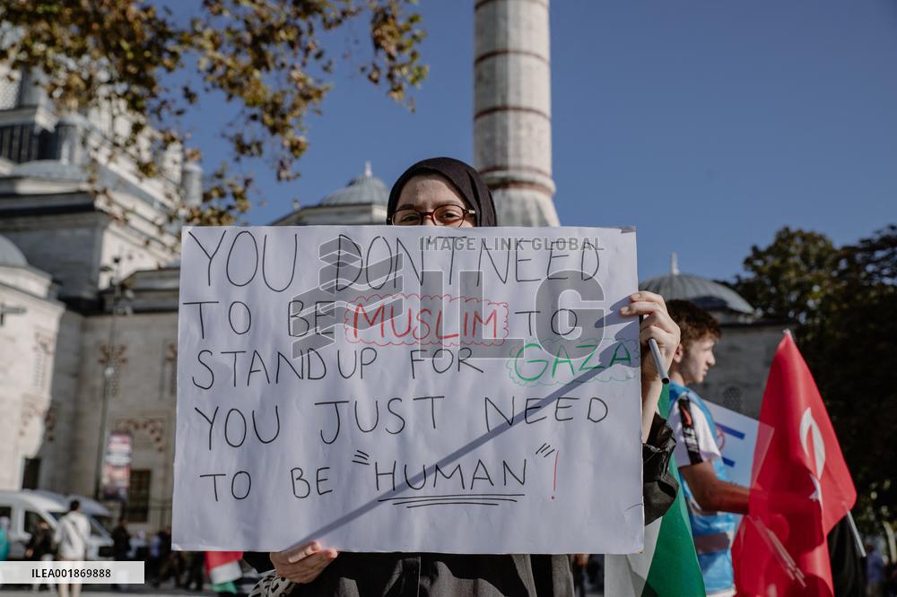 Pro-Palestinian Protest - Istanbul