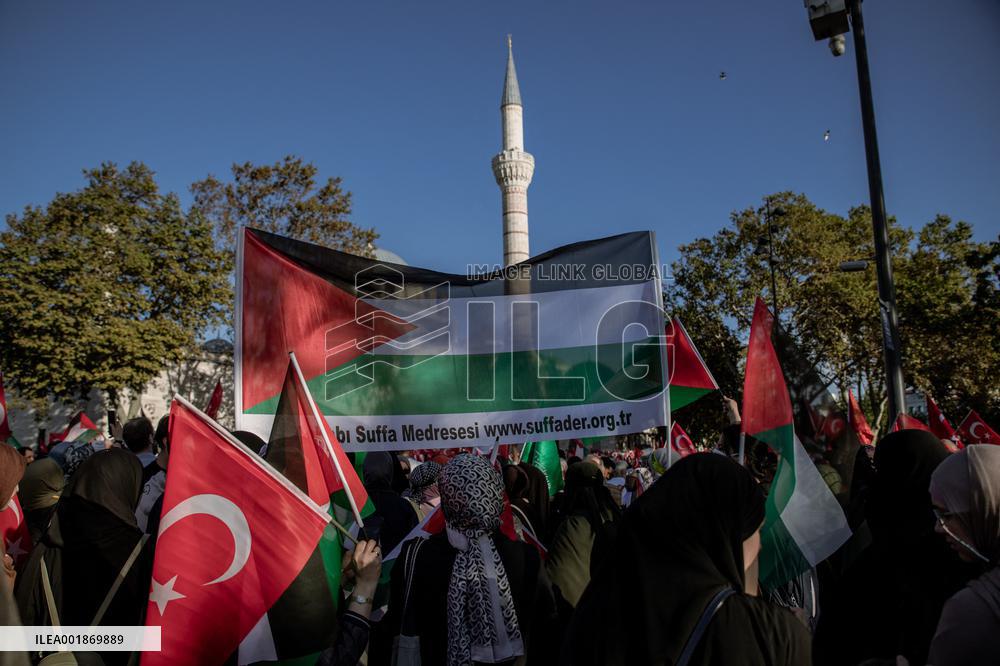 Pro-Palestinian Protest - Istanbul