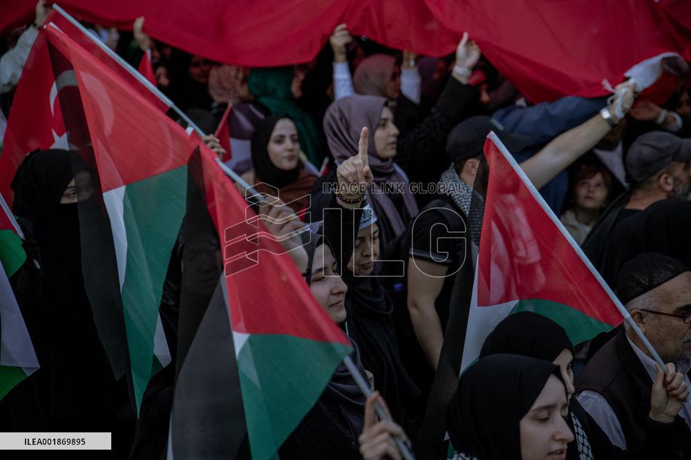 Pro-Palestinian Protest - Istanbul