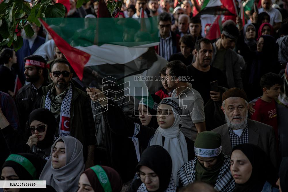 Pro-Palestinian Protest - Istanbul