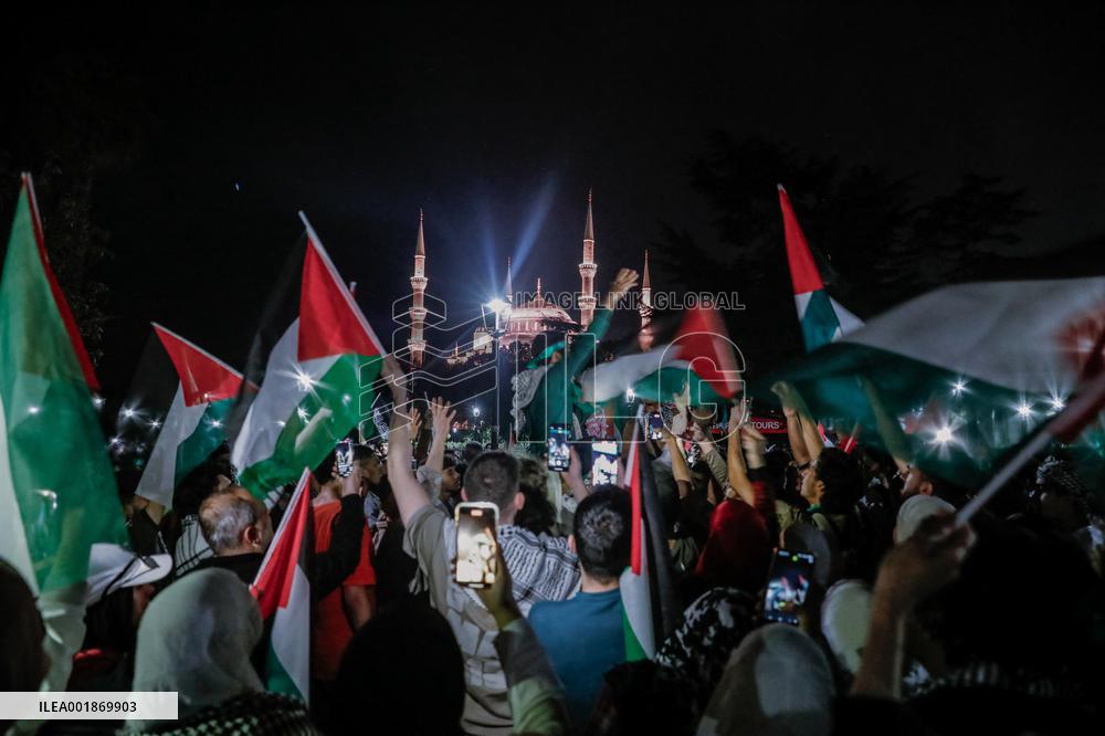 Pro-Palestinian Protest - Istanbul