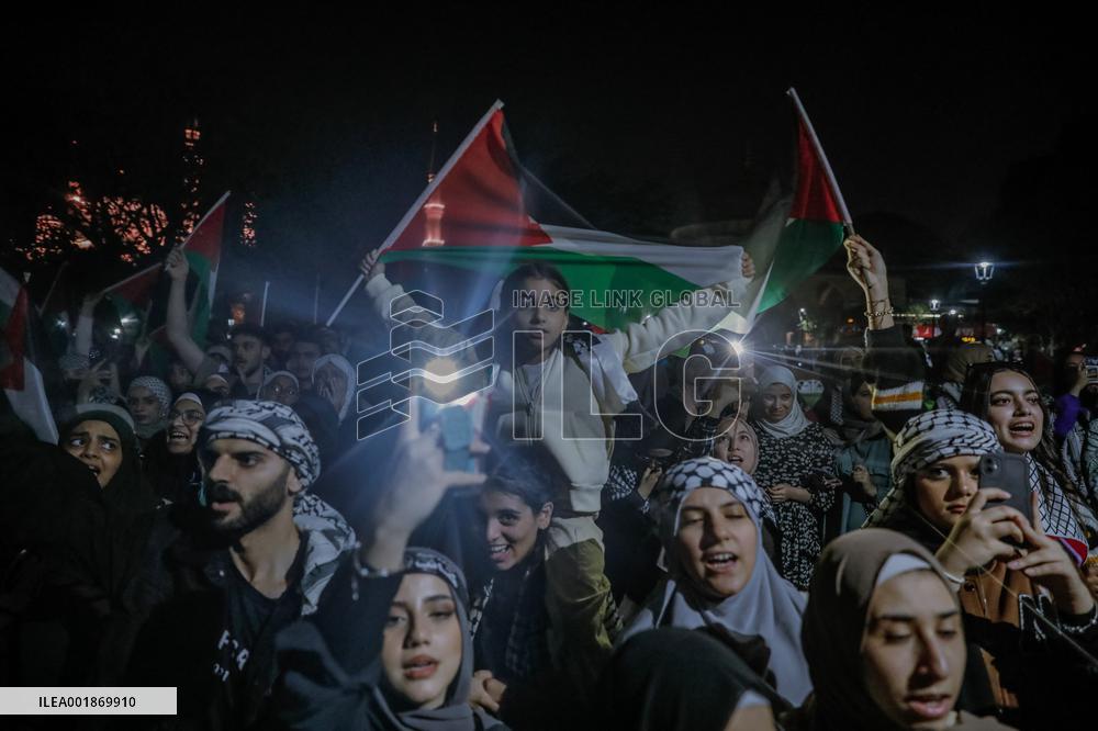 Pro-Palestinian Protest - Istanbul
