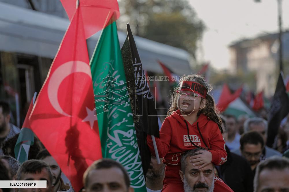 Pro-Palestinian Protest - Istanbul