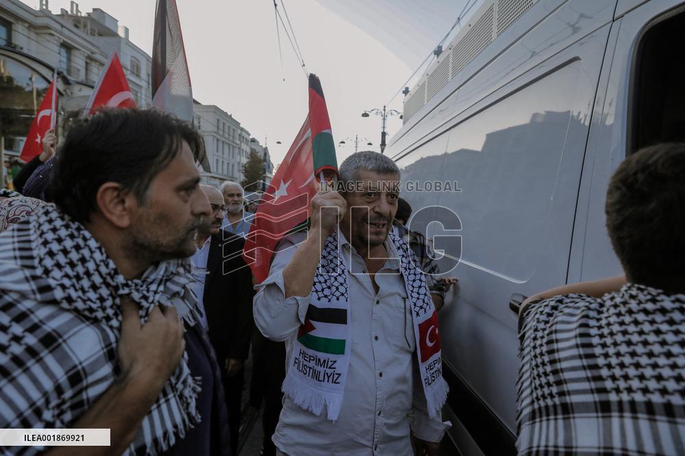 Pro-Palestinian Protest - Istanbul