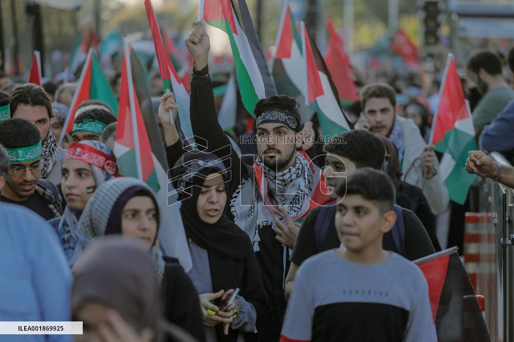 Pro-Palestinian Protest - Istanbul