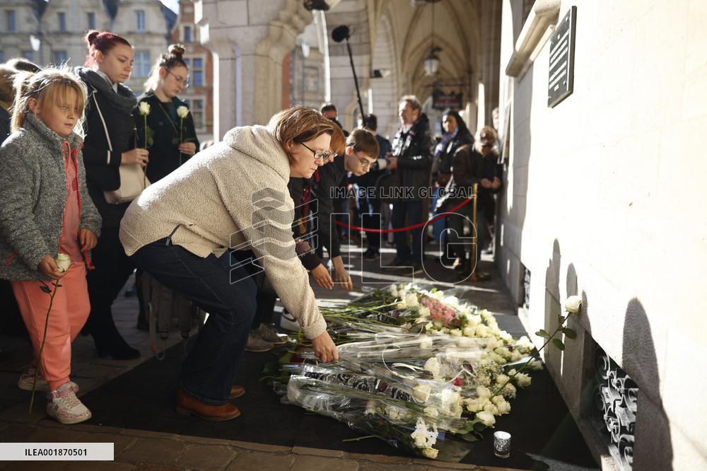 Tribute To The Professor Killed In Arras