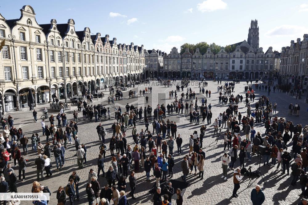 Tribute To The Professor Killed In Arras