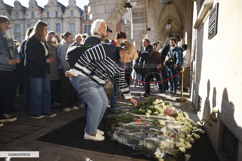 Tribute To The Professor Killed In Arras