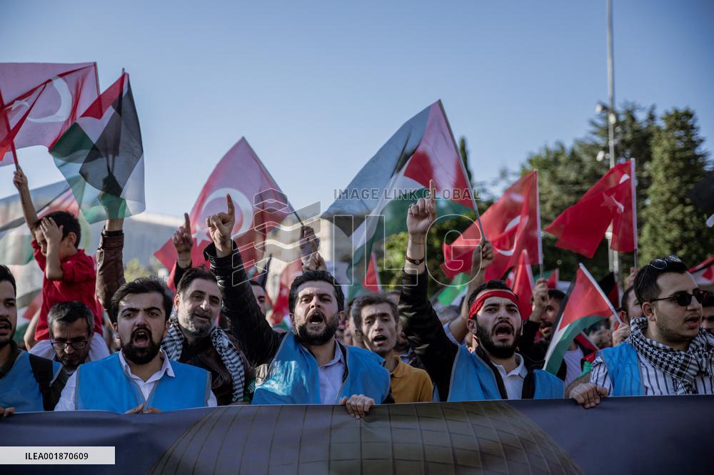Pro-Palestinian Protest - Istanbul