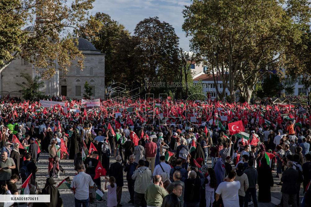 Pro-Palestinian Protest - Istanbul
