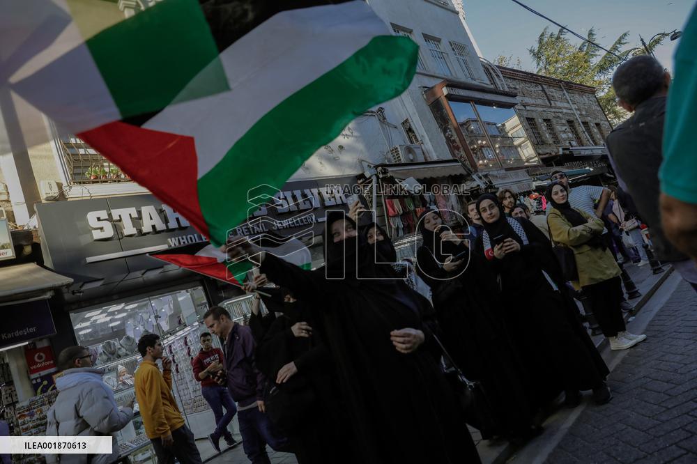 Pro-Palestinian Protest - Istanbul