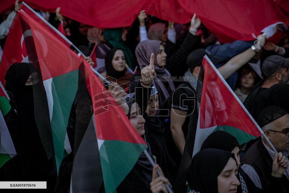 Pro-Palestinian Protest - Istanbul