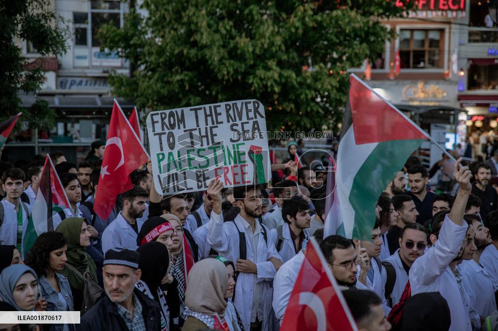 Pro-Palestinian Protest - Istanbul