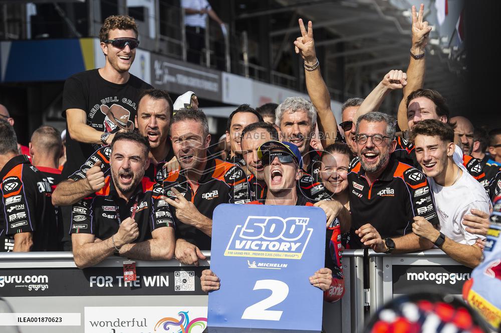 (SP)INDONESIA-LOMBOK-MOTO GP-PODIUM CELEBRATION