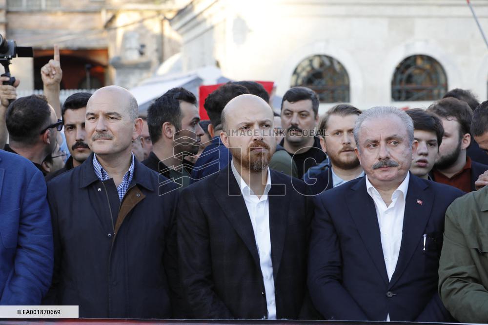 Turkish President Erdogan's Son Joins Pro-Palestinian March - Istanbul